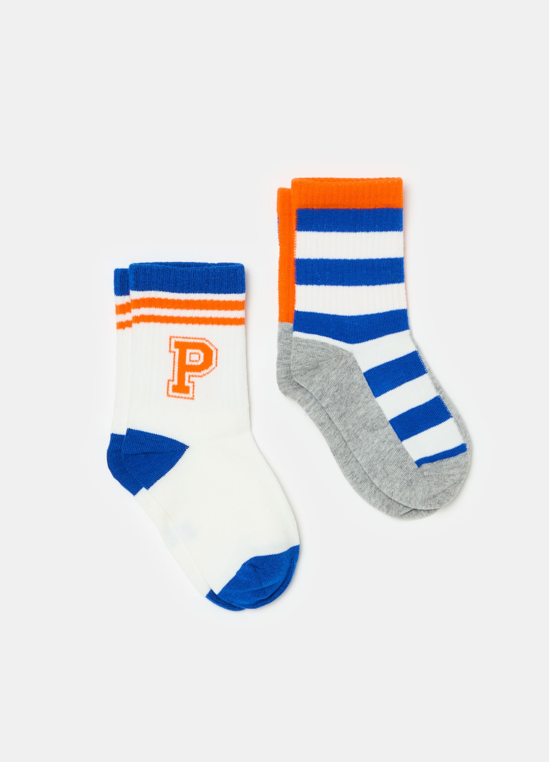 Two-pair pack short stretch cotton socks