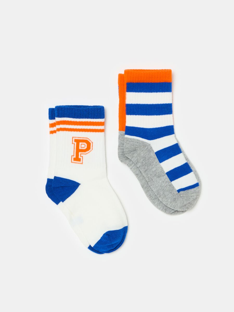 Two-pair pack short stretch cotton socks_0