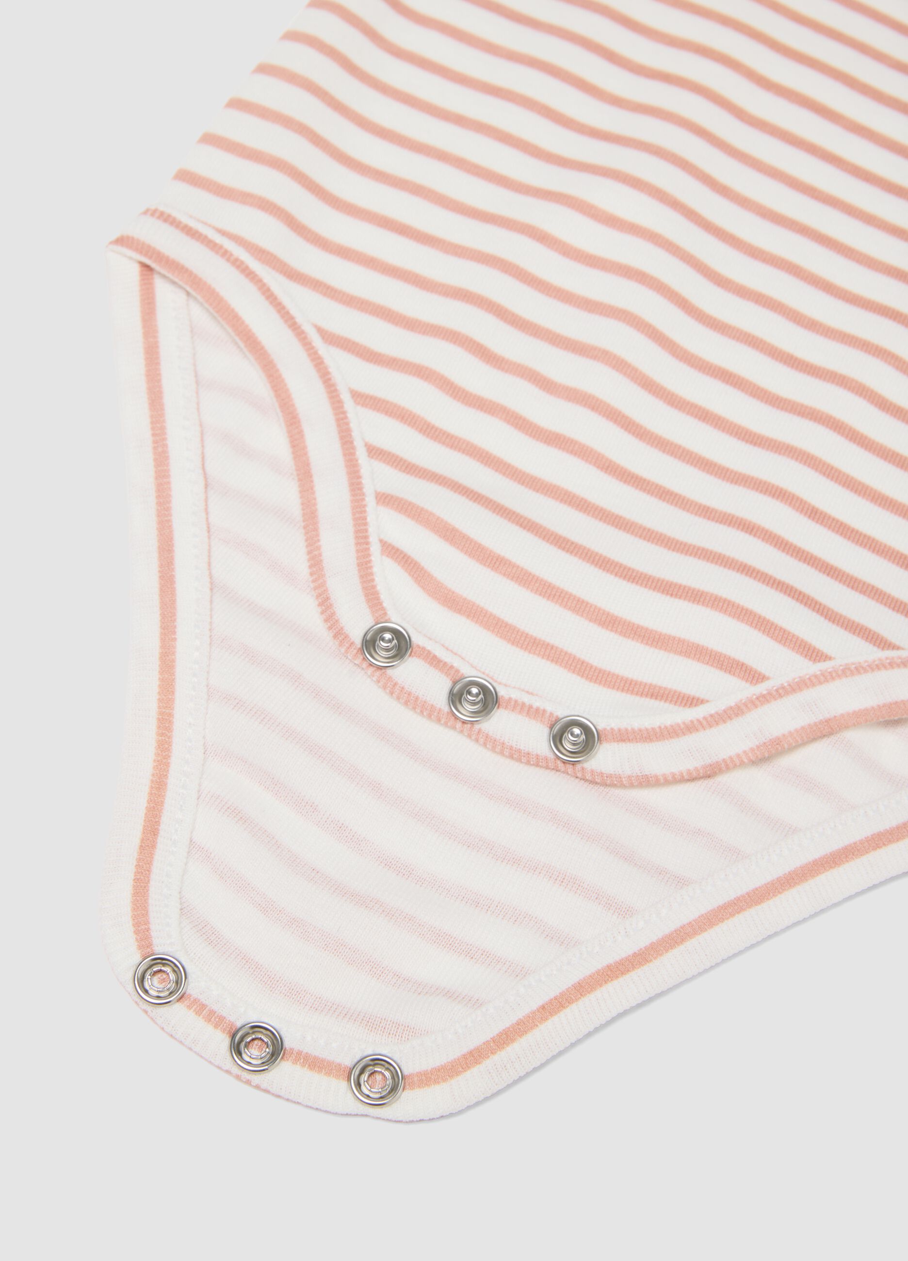 3-pack multicolour sleeveless organic cotton baby bodysuits