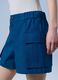 ALTAVIA SAILING blue cargo shorts in pure cotton with elasticated waistband_3