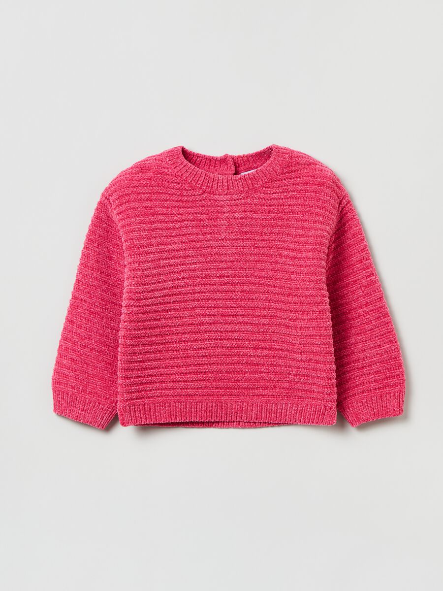 Ribbed chenille pullover_0