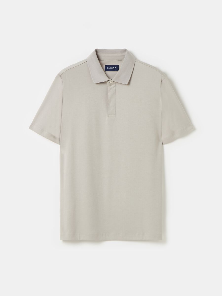 Contemporary polo shirt in mercerised cotton_3
