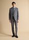 Blazer grigio in viscosa elasticizzata slim fit con rever classico_1