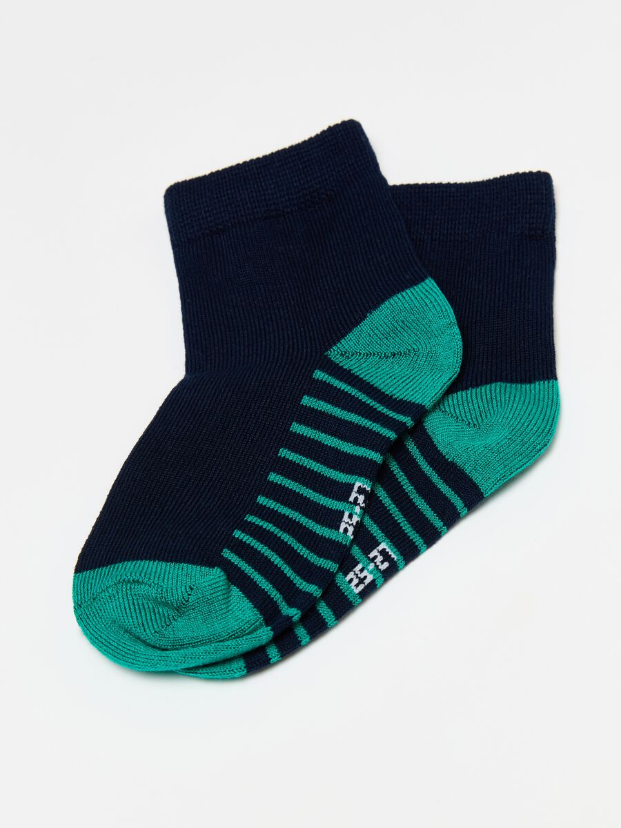 Three-pack short socks with striped pattern_2