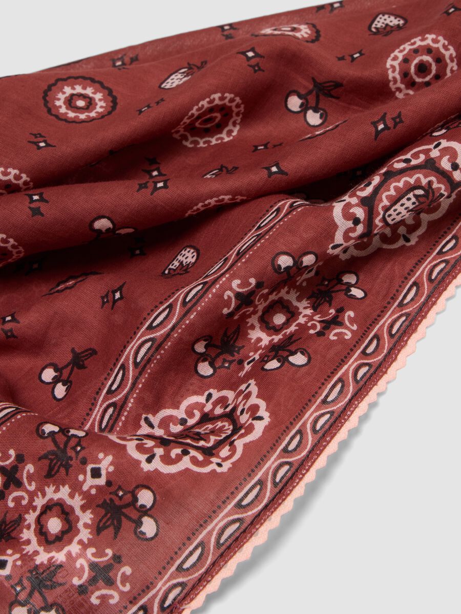 Red bandana in pure cotton_2