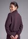 Short brown stretch viscose sweatshirt with high neck_2