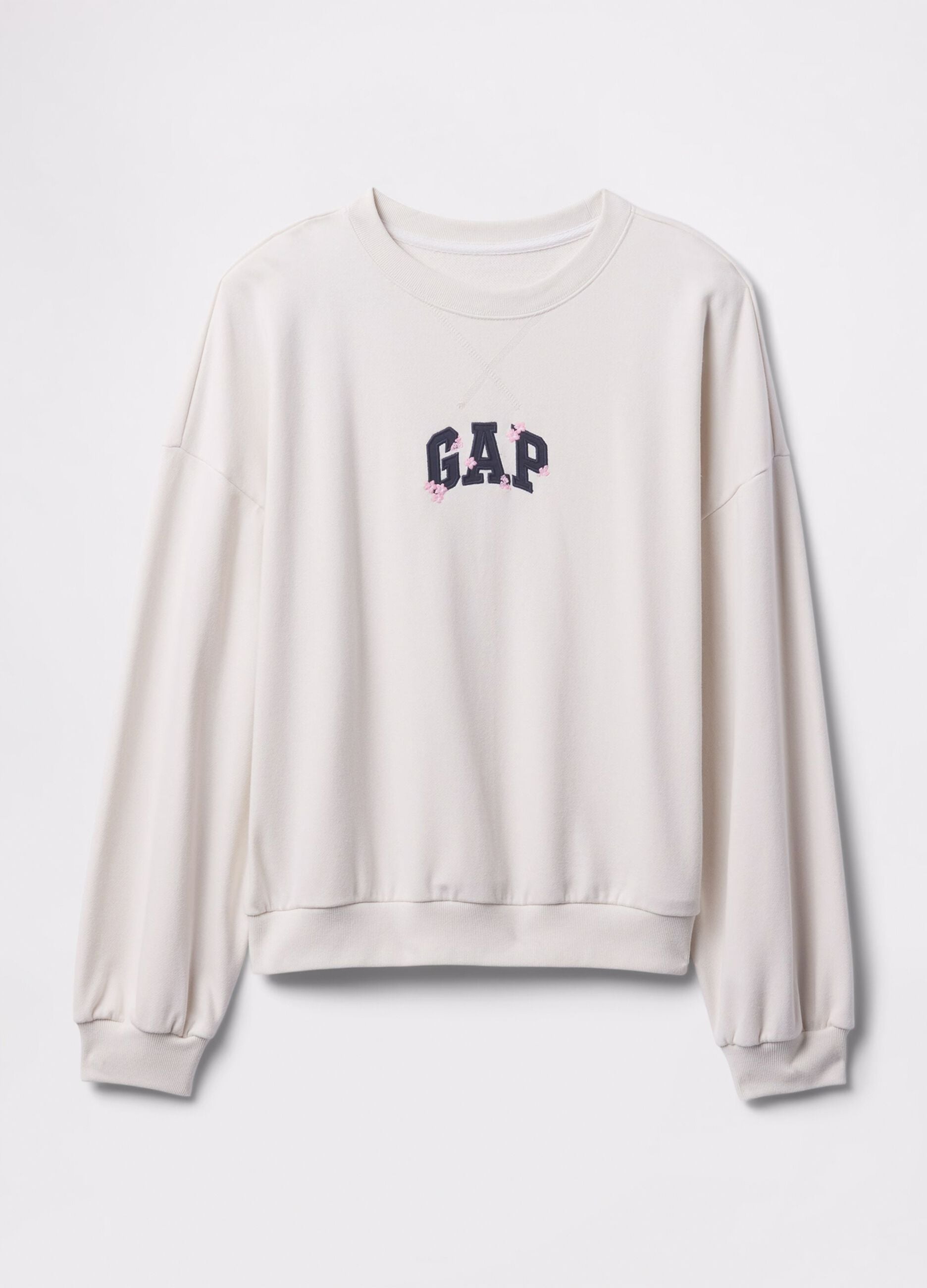 Wei&szlig;e Sweatshirt mit gesticktem GAP-Logo