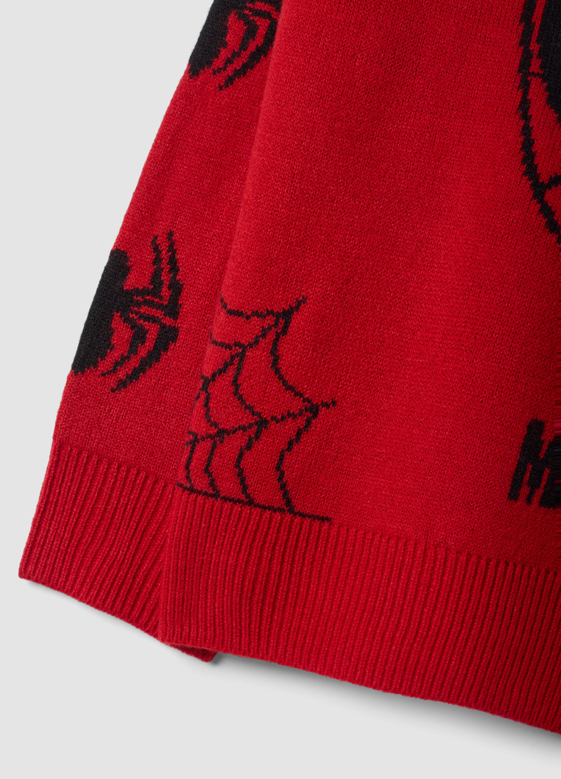 Maglione rosso con stampa Marvel Spider-Man