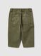 Pantaloni verde militare in puro cotone per bambino_1