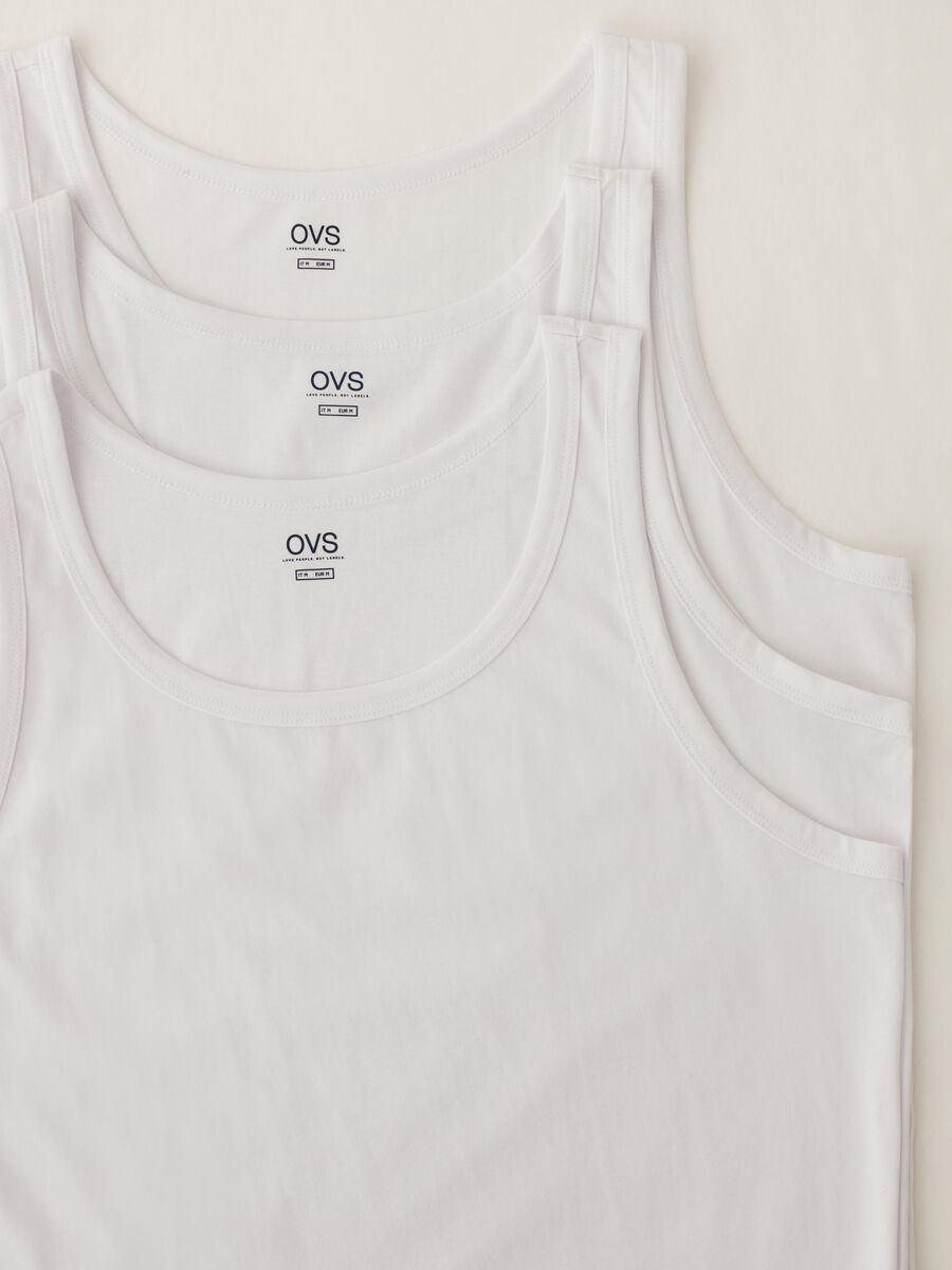 Three-pack racerback vests in cotton_4