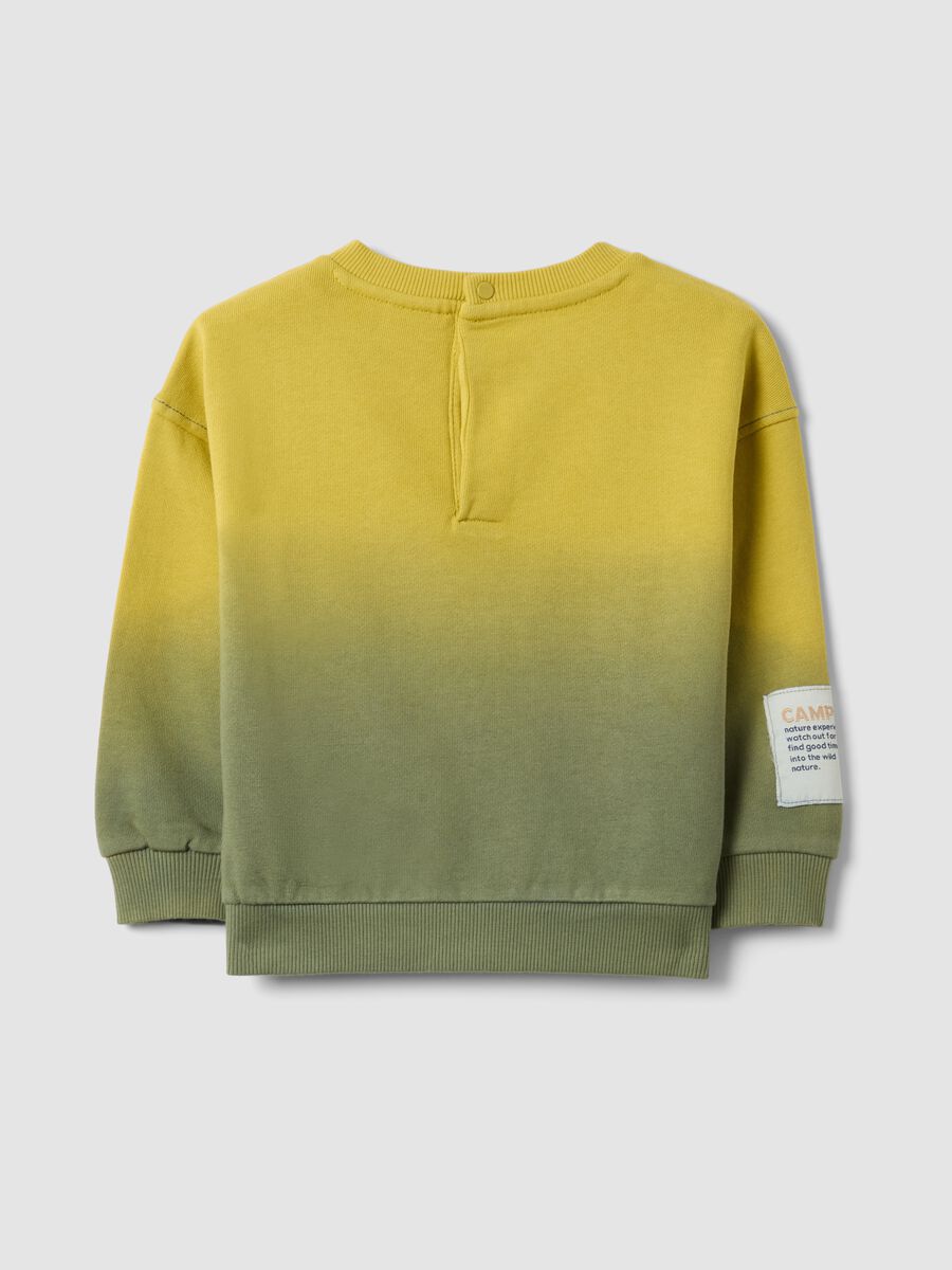 Felpa in puro cotone multicolor da bimbo regular fit con patch_1