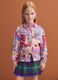 Camicia rosa in pura viscosa con fantasia e colletto classico per bambina_1