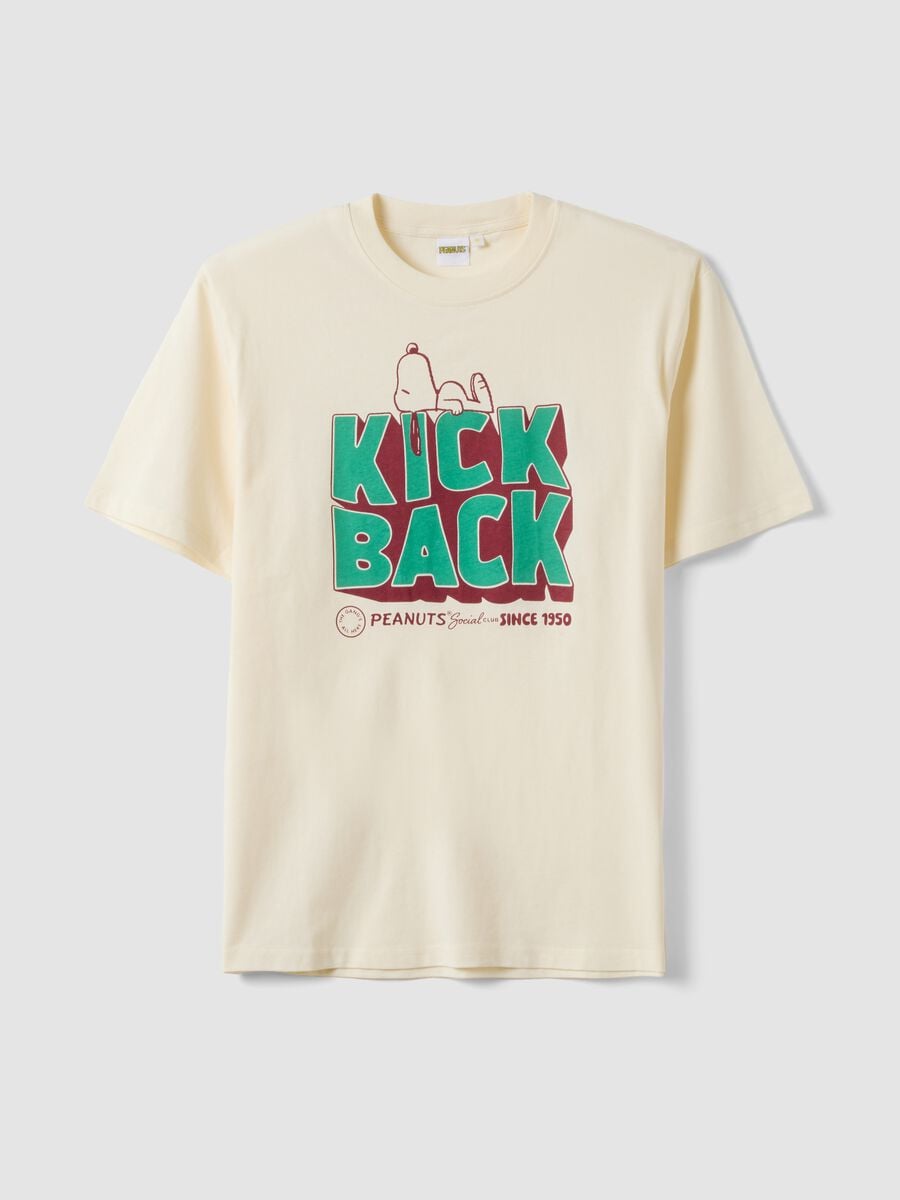 Wei&szlig;es T-Shirt aus reiner Baumwolle mit Peanuts-Print, Relaxed Fit_4