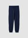 Navy blue jogger trousers in 100% organic cotton_0