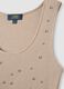 Beige regular fit tank top with metallic appliqu&eacute;s_5