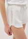 Wei&szlig;e Shorts aus reiner Baumwolle f&uuml;r M&auml;dchen, Regular Fit, mit Spitze_2