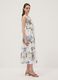 Vestido branco em puro algod&atilde;o com estampado floral, corte regular_1