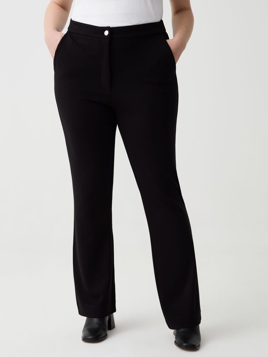 Curvy flare-fit stretch trousers_2