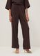 Braune Straight-Fit-Hose aus Viskose-Leinen-Mix_1
