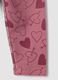 Purple organic cotton-blend leggings with animal print for baby girls_3