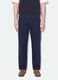 Blue pure cotton barrel-fit chino trousers_1
