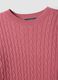 Pink cable-knit crew-neck jumper, regular fit_5