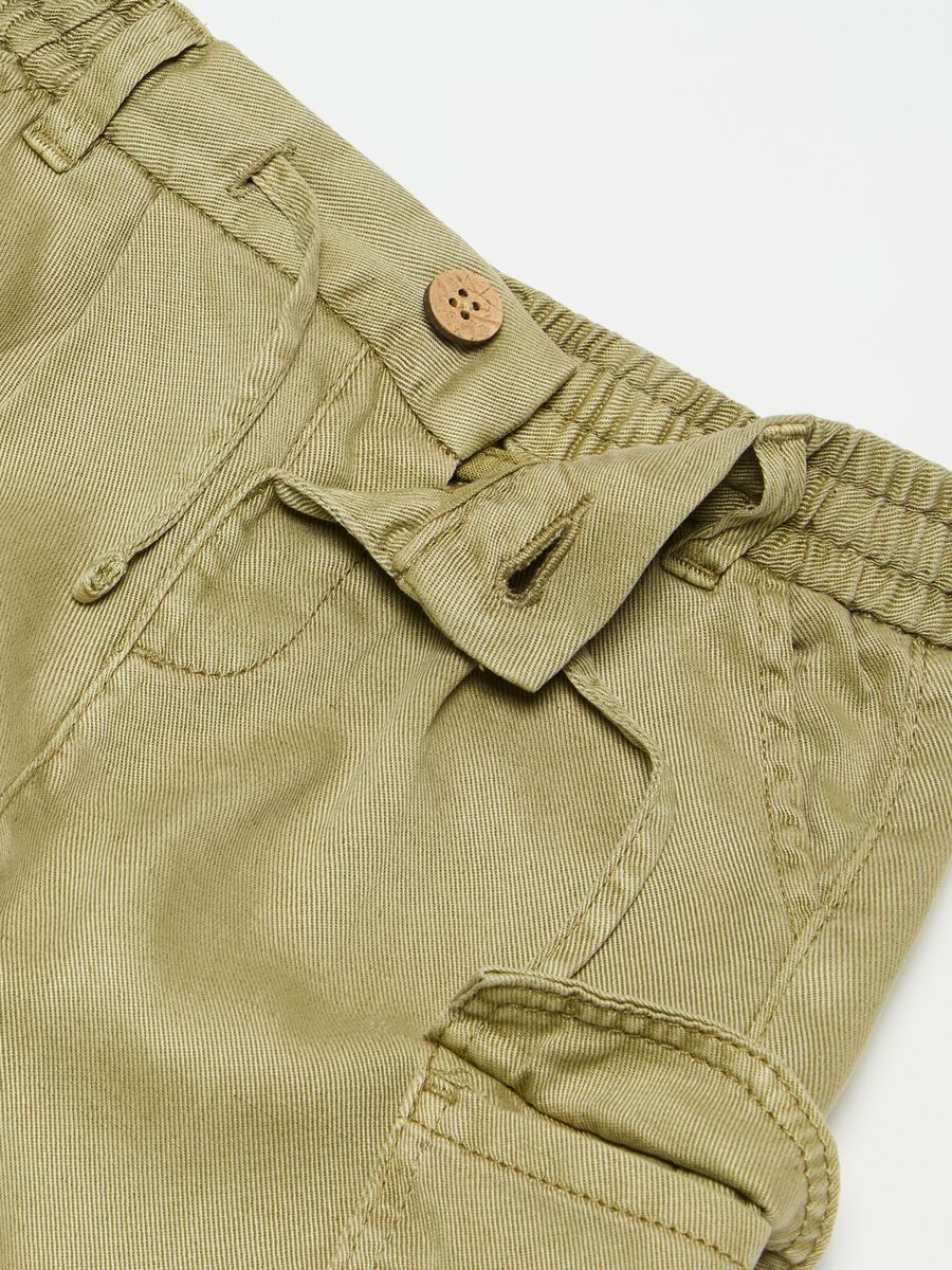 Lyocell linen and cotton shorts_1