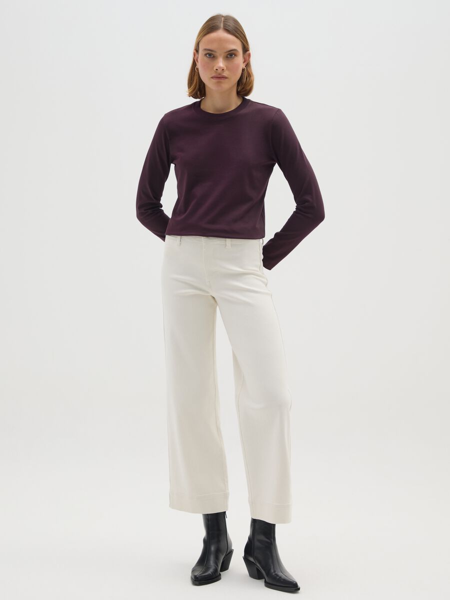 Purple pure cotton regular fit sweater_1