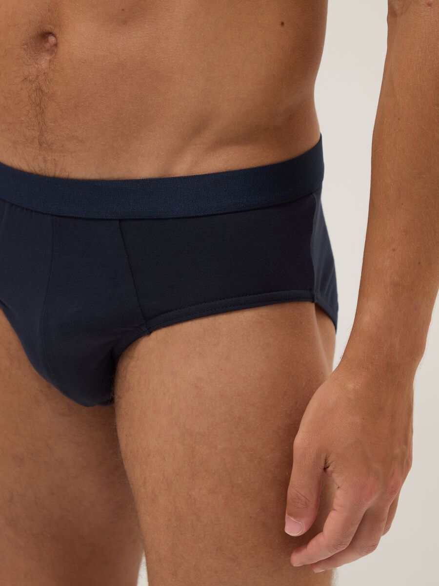 Tripack di slip blu in cotone organico_3