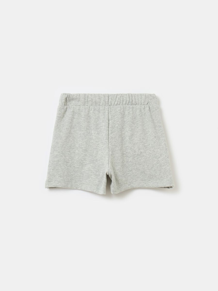Shorts in French Terry con stampa logo_1