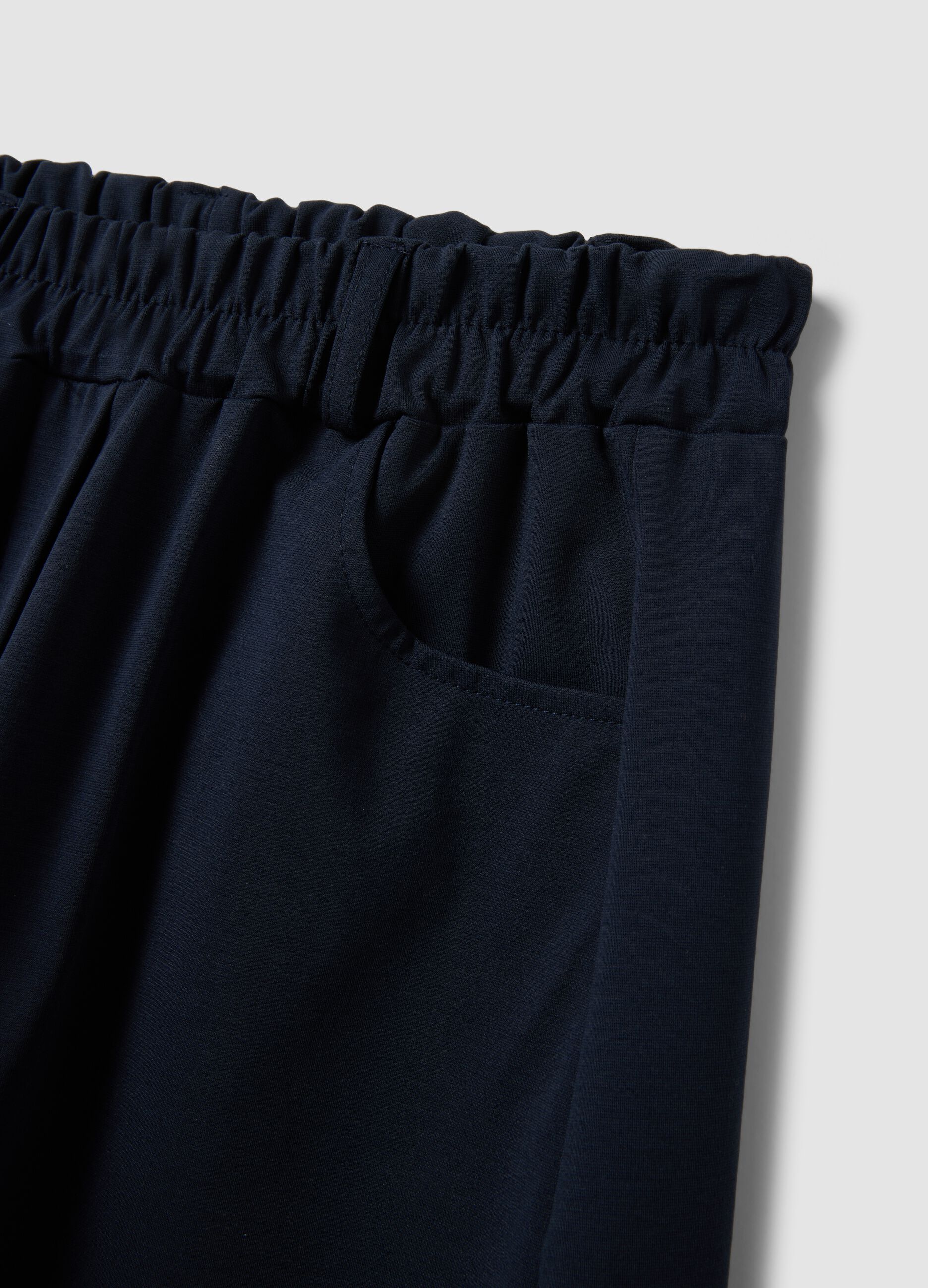 Blaue Hose aus Stretch-Baumwolle