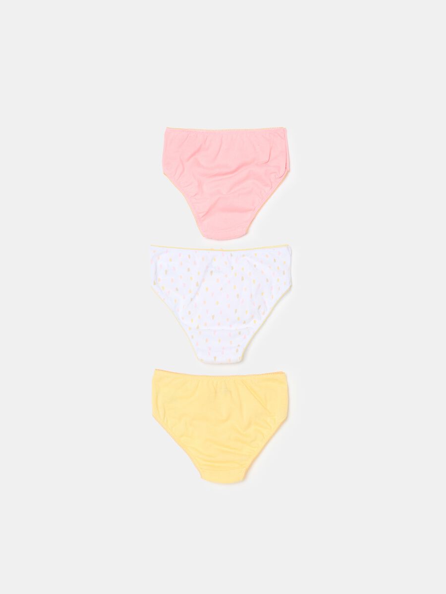 Three-pack briefs in organic cotton with bow_1