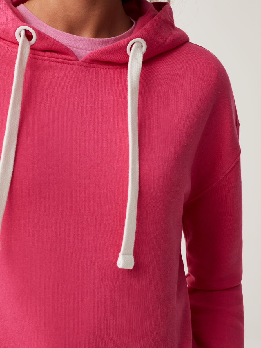 Fitness solid colour sweatshirt with hood_3