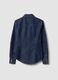 Dark blue pure cotton denim shirt, regular fit_1