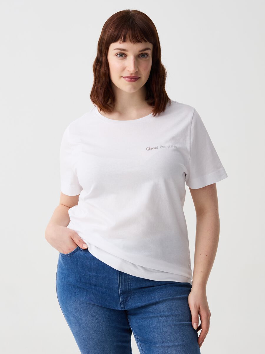 T-shirt Essential con stampa lettering Curvy_0