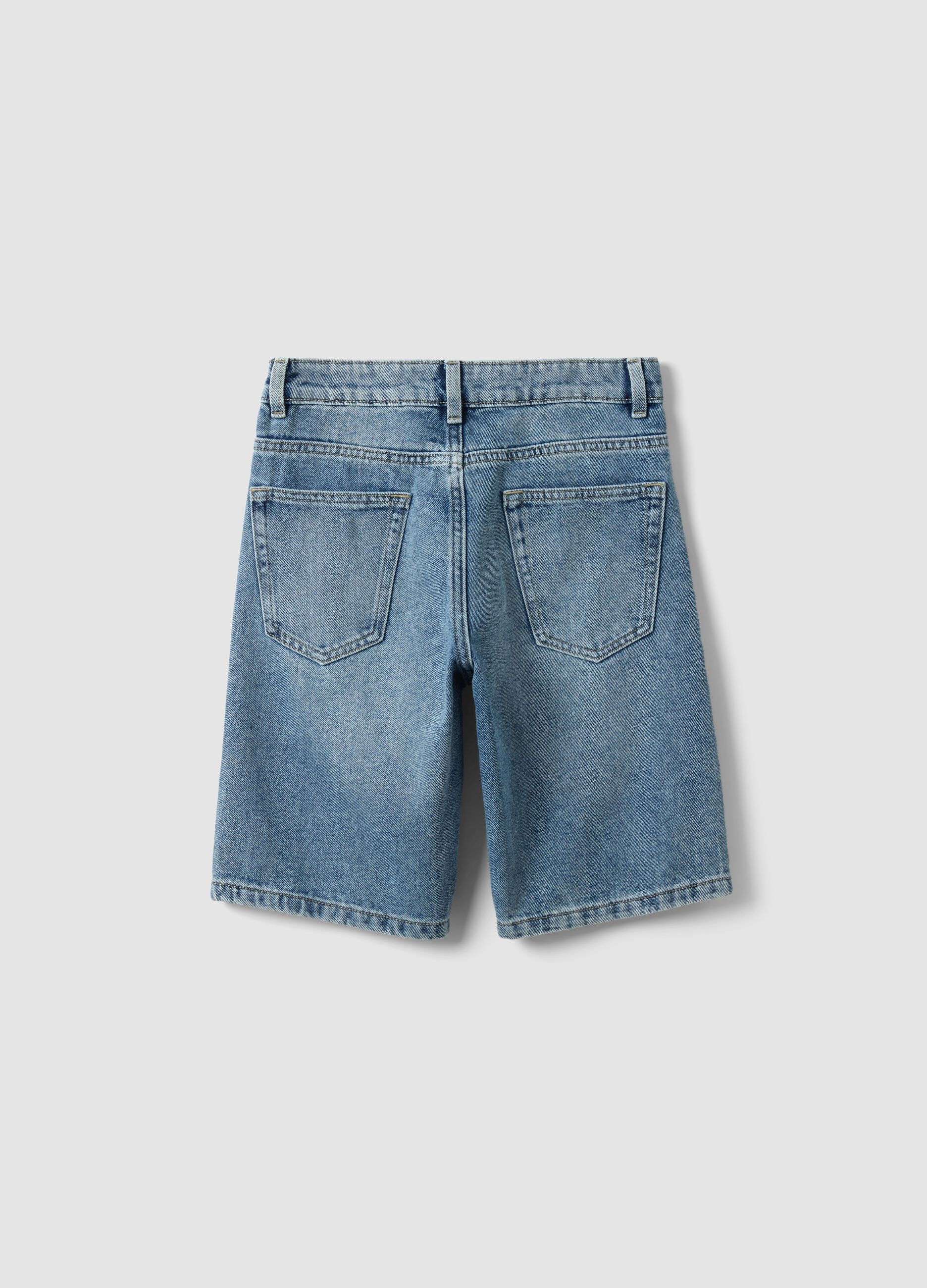 Blaue Denim-Shorts aus Baumwollmix f&uuml;r Jungen, Regular Fit
