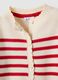 Girls' multicolour striped cardigan in pure cotton, regular fit_2