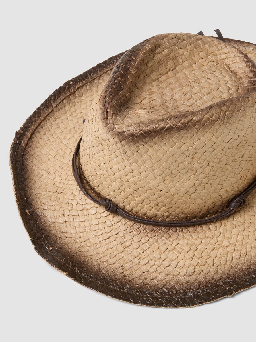 Brown paper-fabric cowboy hat_1