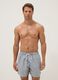 Blue swim shorts with drawstring waist_0