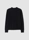 Schwarzer Pullover aus Viskosemix mit Stehkragen, Regular Fit_6
