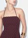 Brown polka-dot dress in viscose blend_3