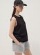 Black pure cotton tank top_0