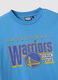 T-shirt azul c&eacute;u em algod&atilde;o puro regular fit com logotipo Golden State Warriors_5