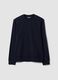 Blue crew-neck sweatshirt in cotton blend, regular fit_4