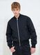 Schwarze Nylon-Bomberjacke_1