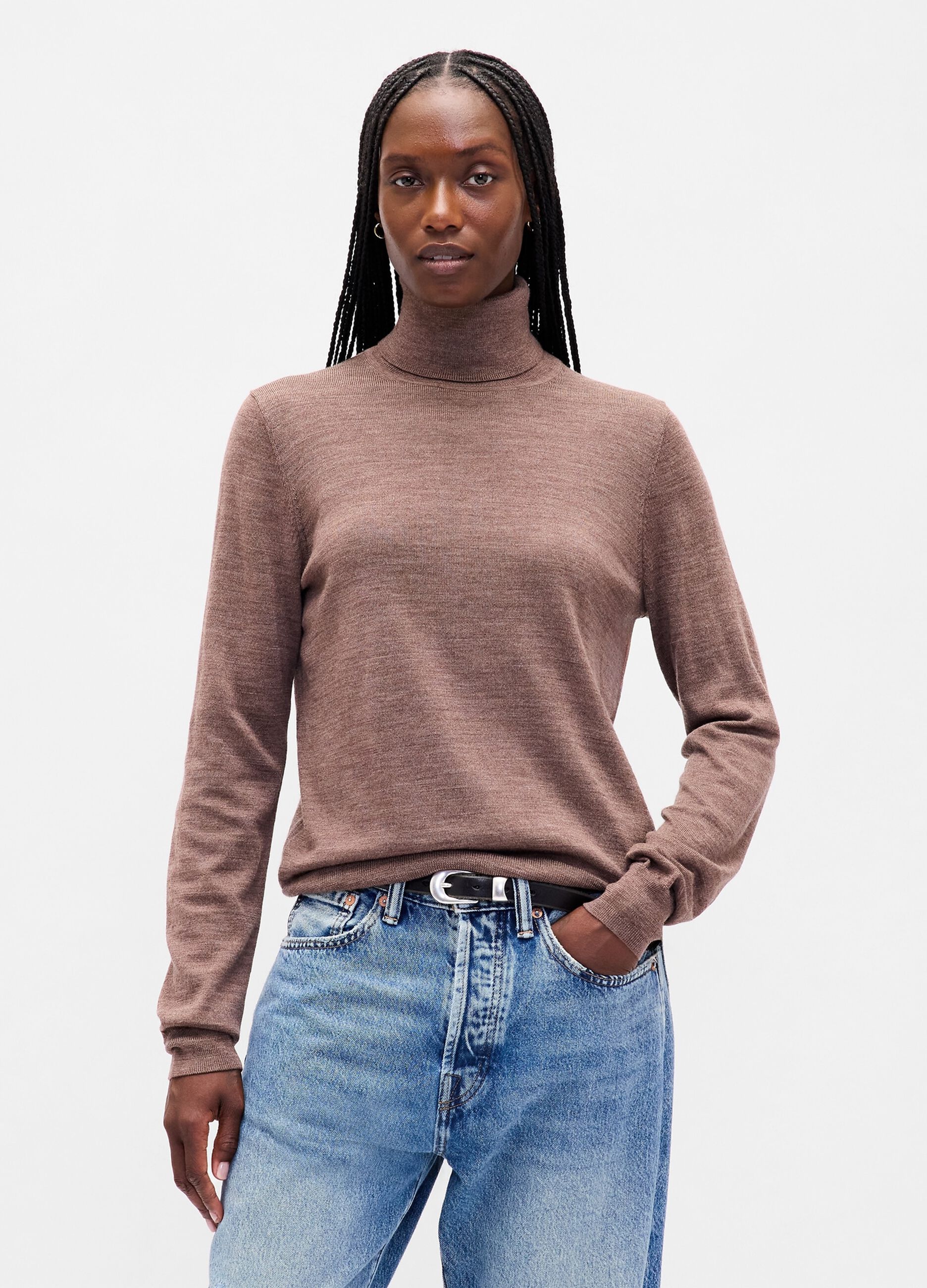 Brown wool pullover