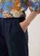 Blaue Palazzo-Hose aus elastischer Viskose_3