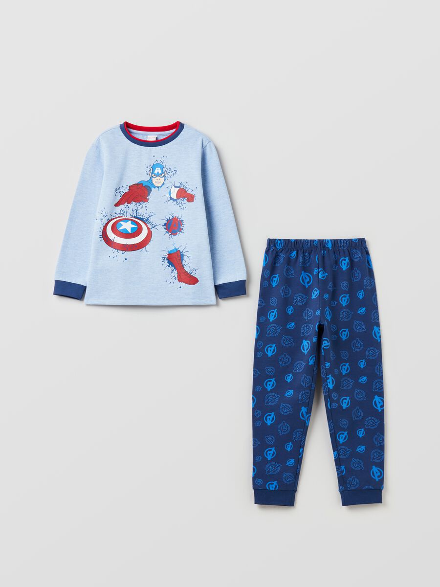 Pijama largo con estampado Capitán América_0