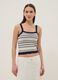 Tailliertes, mehrfarbig gestreiftes Top aus reiner Baumwolle mit d&uuml;nnen Tr&auml;gern_2