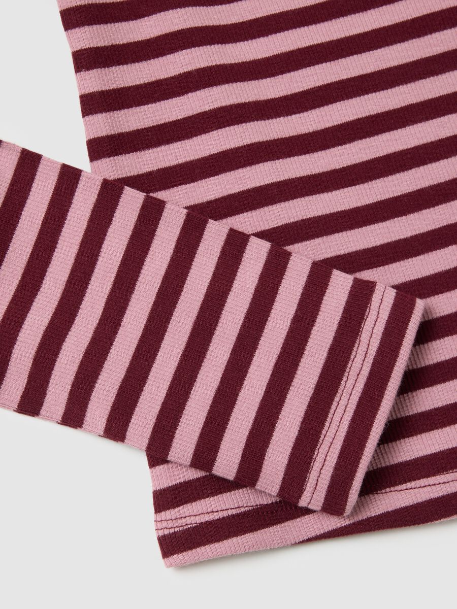 Striped regular fit stretch cotton sweater_5